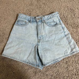 Everlane A-Line Denim Short - Size 26, Powder Blue